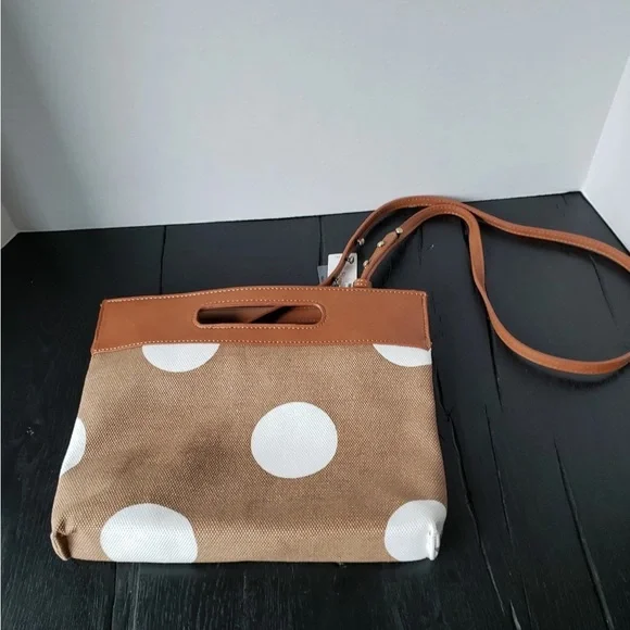 Anthropologie stassi canvas clutch, neutral - Picture 2 of 2